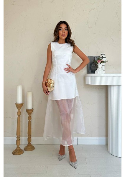 Organze Detaylı Zarif Elbise fiyatları