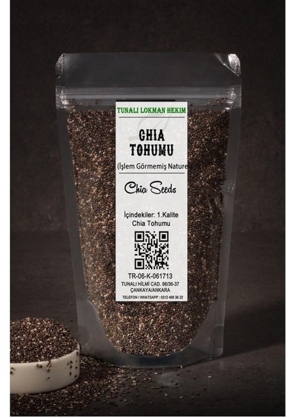 Tunalı Lokman Hekim Chia Tohumu 250 gr fiyatları