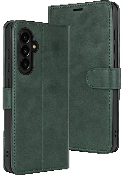 Samsung Galaxy S25 Fe Trend S Plus Kapaklı Kılıf - Yeşil