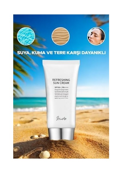Ferahlatıcı Etkili SPF50+ Pa++++ Güneş Kremi | Su Bazlı, Yağsız, Yüksek Koruma/serinletici Güneş Koruyucusu 50ML modelleri