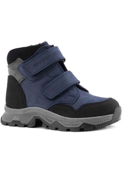 Trekking Hakiki Deri Lacivert Cırt Cırtlı Erkek Çocuk Bot