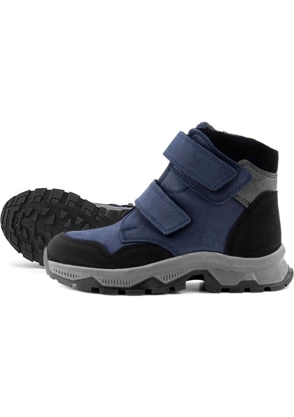 Trekking Hakiki Deri Lacivert Cırt Cırtlı Erkek Çocuk Bot