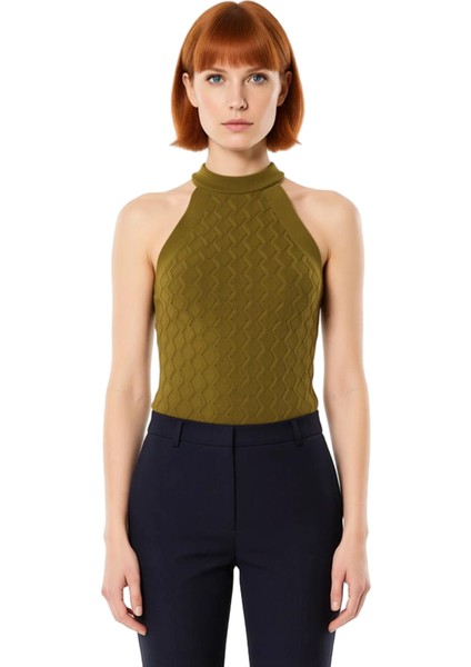 Kadın Halter Yaka Dokulu Ince Triko Üst Günlük Şıklık Için Ideal Seçim Kaliteli Şık Rahat Modern fiyatları