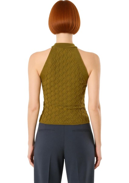 Kadın Halter Yaka Dokulu Ince Triko Üst Günlük Şıklık Için Ideal Seçim Kaliteli Şık Rahat Modern modelleri