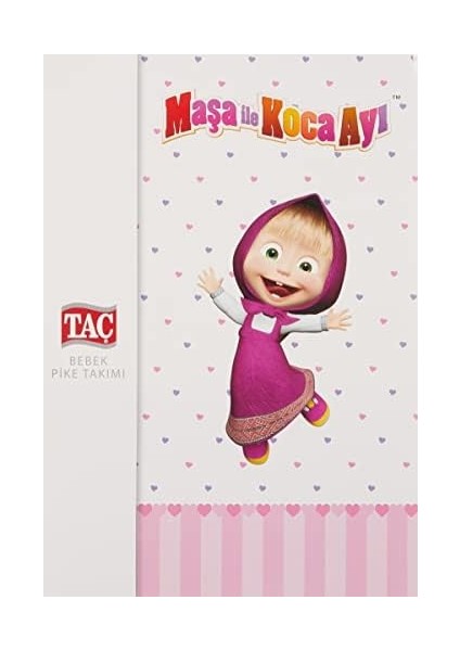 Masha Lisanslı Karakter BASKILI%100 Pamuk Bebek Pike Takımı, Pembe, Bebek (Pike: 100X150 Cm/ Çarşaf: 80X140 Cm/ Yastık Kılıfı: 35X45 Cm/volanlı Yastık Kılıfı: 35X45 Cm) modelleri