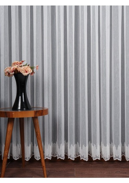 Etek Nakış Işlemeli Tül Perde (1/3 Sık Pile) indirimleri