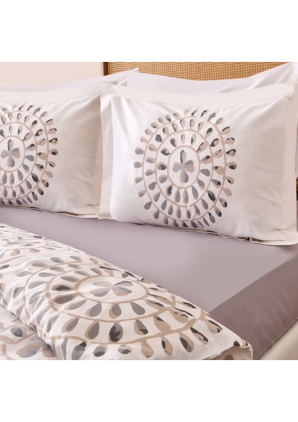 Soft Butas Tek Kişilik Nevresim Takımı - Ekru / Gri modelleri
