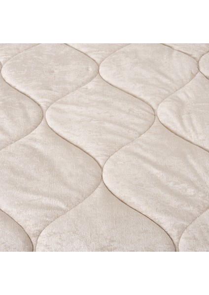 43182 Çift Kişilik Kadife Yorgan - Krem - 195X215 cm fiyatları