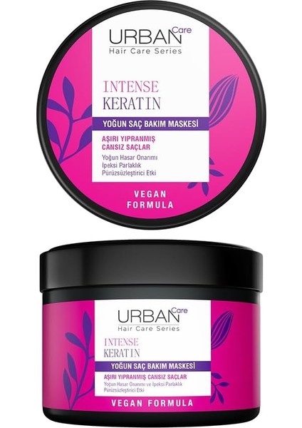 Care Intense Keratin Aşırı Yıpranmış Saçlara Özel Yoğun Saç Bakım Maskesi 230 Ml- Vegan