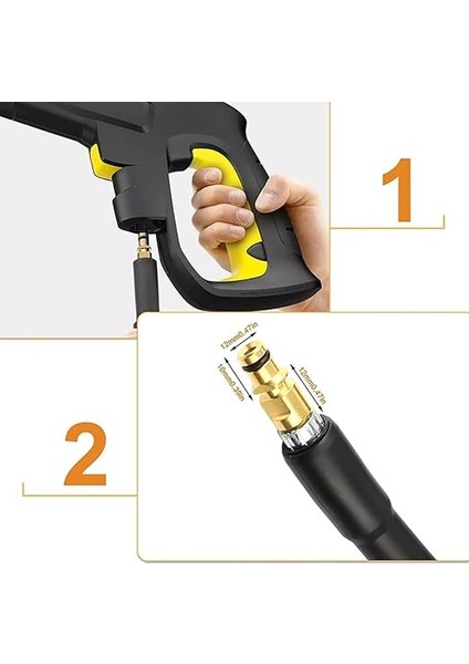 Basınçlı Yıkama Hortumu 10 Metre Uzunluk Karcher K2 K3 K4 K5 K6 K7 Uyumlu modelleri