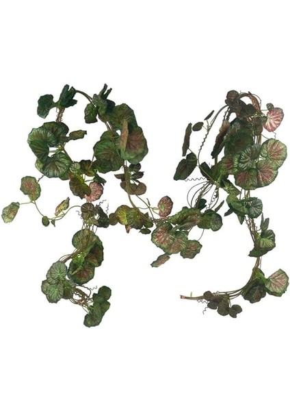 Yapay Sarmaşık Kırmızı Yeşil Sardunya 5dallı 230CM Doğalgaz Borusu Kapatıcı Dekoratif Yapay Çiçek