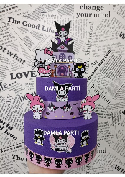 Kuromi Maket Pasta Mor, Kuromi Doğum Günü Parti Malzemeleri fiyatları
