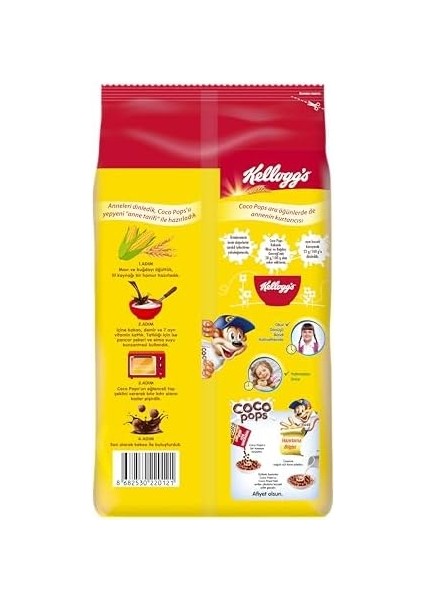 Kellogg's Coco Pops Çikolatalı Buğday ve Mısır Gevreği 700 Gr, Lif, Demir ve 6 Vitamin Kaynağı, %100 Pancar Şekeri, D Vitamini, Kalsiyum, Folik Asit ve Demir Içerir fiyatları