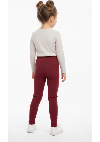 Kız Çocuk Pamuklu Likralı Şardonlu Tayt modelleri