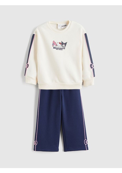 Barbosa Kuromi-Hello Kitty Baskılı Şardonsuz Sweatshırt Eşortman 2'li Kız Çoçuk Takım fırsatları