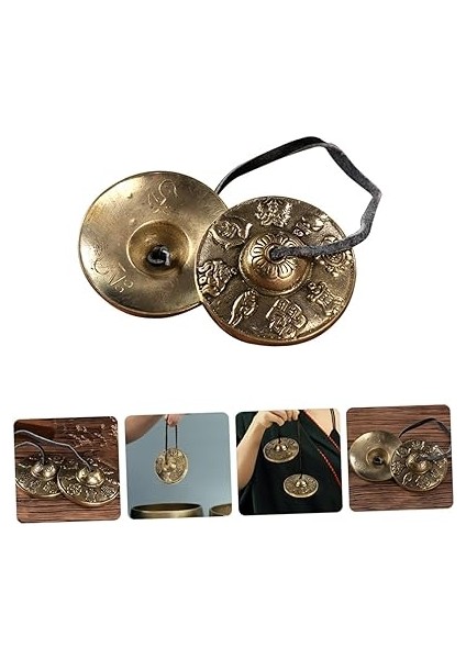 Pirinç Meditasyon Zili - Çanlar Düşük Sesli Ziller Tingsha Yetişkin Perküsyon Enstrüman Seti indirimleri