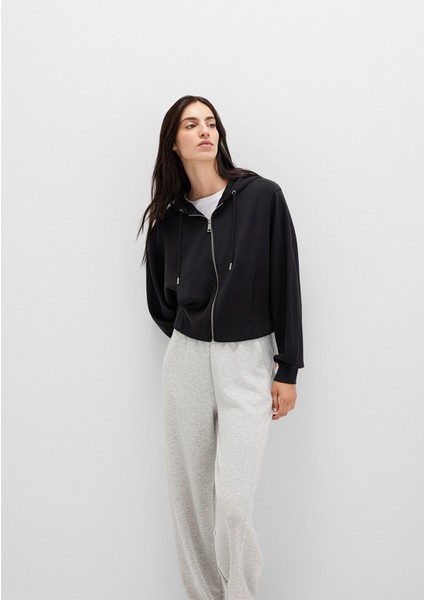 Fermuarlı Siyah Sweatshirt 1S10440-900 modelleri