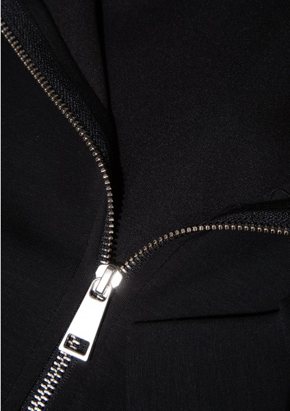 Fermuarlı Siyah Sweatshirt 1S10440-900