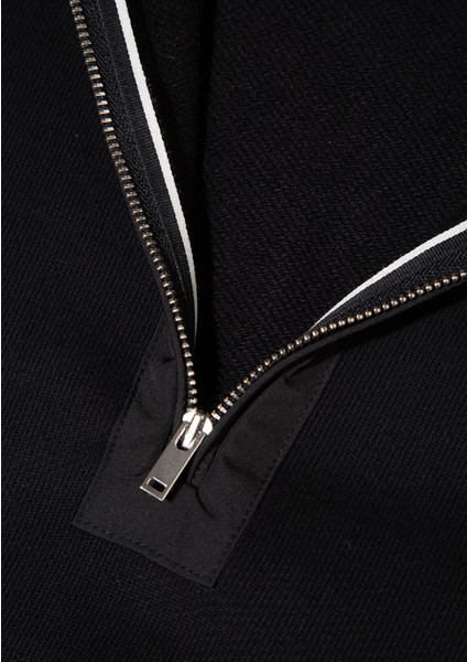 Yarı Fermuarlı Siyah Sweatshirt 0S10477-900