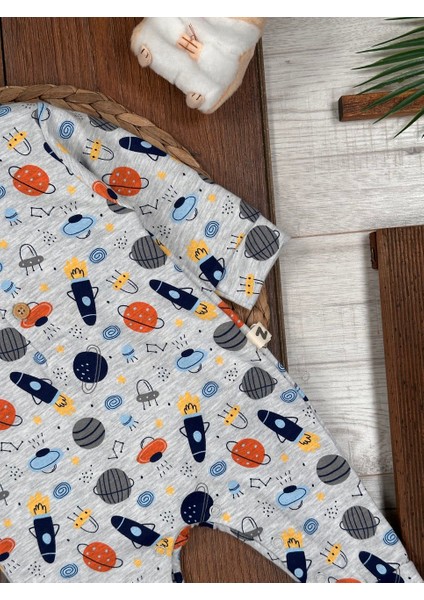 Pamuklu Uzay Desenli Ikili Erkek Bebek Takım fiyatları