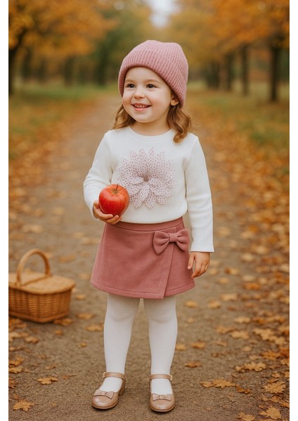 Şort Etekli Çiçekli Takım