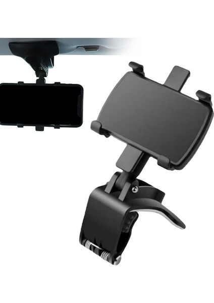Araç Gösterge Paneli Telefon Tutucu – 360° Döner Klipsli Cep Telefonu Tutucu, Evrensel Gösterge Paneli Montajı, 4-7 Inç Akıllı Telefonlar Için Uyumlu, Sabit ve Kaymaz Tasarım
