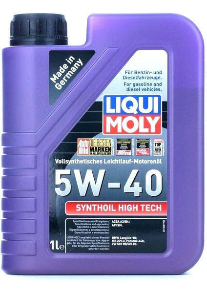 Moly Synthoil High Tech 5W-40 1 Litre Otomotiv Bakım Ürünü