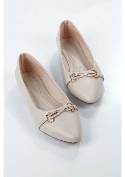 Klasik Taşlı Sivri Burun Kadın Babet fırsatları