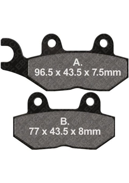 Ma 214 Motosiklet Ön Fren Balatası (Rks Freccia 125/150CC Uyumlu)