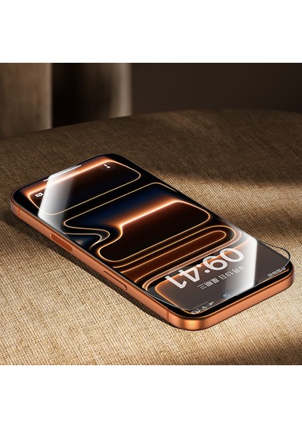iPhone 17 Pro Uyumlu Benks Glass Warrior 2.0 Ar-Ezfita Cam Ekran Koruyucu Uygulama Aparatlı Şeffaf