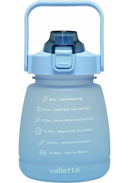 Lusca Bpa Içermez Motivasyonel Su Matarası 1,3 Lt Mavi Su Matarası,su Şişesi,suluk fiyatları