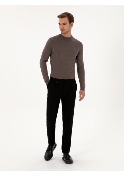 Erkek Siyah Carrot Fit Flanel Kanvas Pantolon 50308722-VR046 modelleri