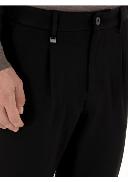 Erkek Siyah Carrot Fit Flanel Kanvas Pantolon 50308722-VR046 indirimleri