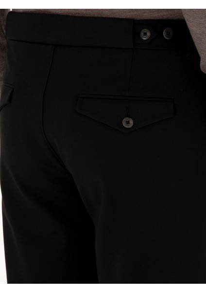 Erkek Siyah Carrot Fit Flanel Kanvas Pantolon 50308722-VR046