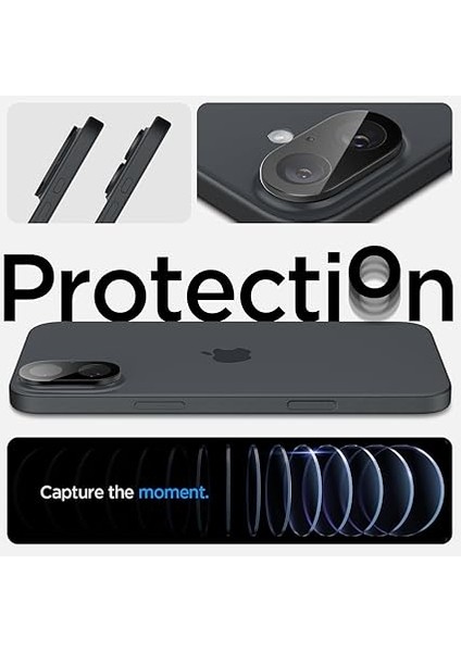 iPhone 16/16 Plus ile Uyumlu Kamera Lens Camı Koruyucu Glas.tr Optik (2 Adet) Black - AGL07922 modelleri