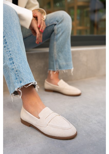 Desna Bej Süet Düz Taban Ayakkabı fiyatları