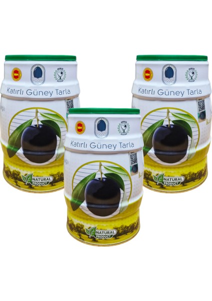 Sofralık Siyah Zeytin 1 kg x 3 Adet