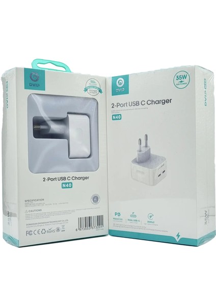 35W Pd Çift Girişli Şarj Başlığı Dvıp N40