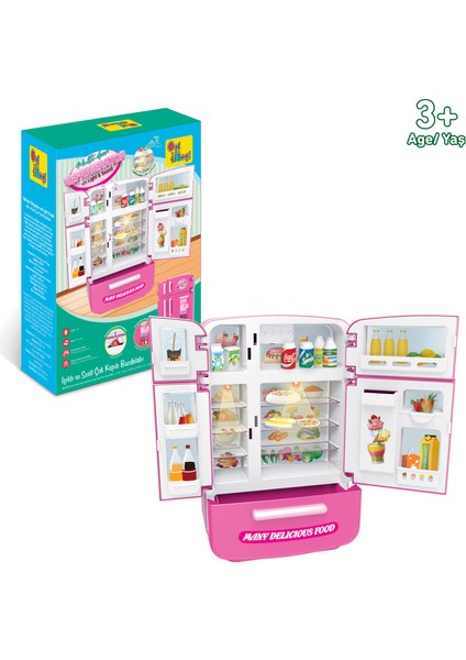 Işıklı ve Sesli Çok Kapılı Buzdolabı Eğitici Rol Yapma Oyuncağı