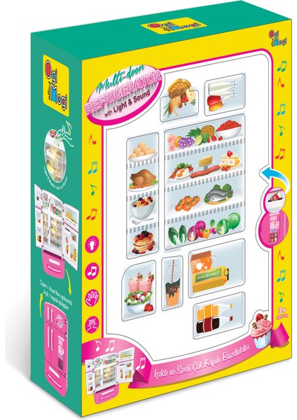 Işıklı ve Sesli Çok Kapılı Buzdolabı Eğitici Rol Yapma Oyuncağı fırsatları