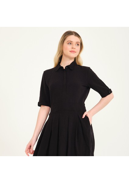 Keten Günlük Yazlık Ofis Kadın Elbisesi fırsatları