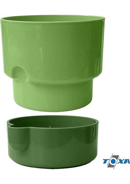 Dora Saksı Tabaklı Çiçek Kaktüs Saksısı Parlak Plastik Saksı (Yeşil, 2 Litre) fırsatları