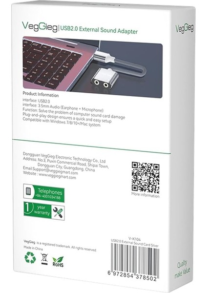 USB Ses Kartı 3.5mm Kulaklık ve Mikrofon Girişli Gri fiyatları