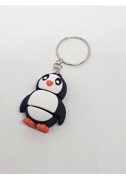 Aysbistudio Mini Penguen Anahtarlık – Sevimli 3D Tasarım