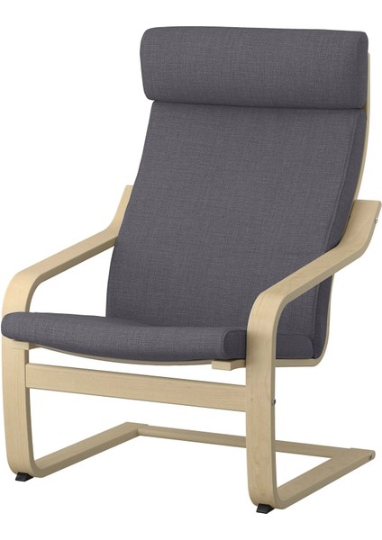 Poang Sallanan Koltuk Skiftebo Koyu Gri Huş Yüksek Arkalıklı