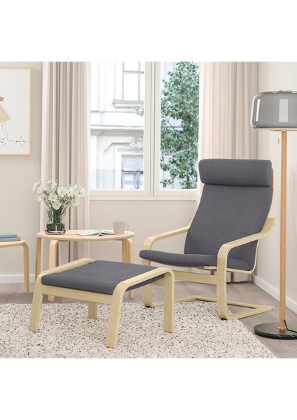 Poang Sallanan Koltuk Skiftebo Koyu Gri Huş Yüksek Arkalıklı modelleri