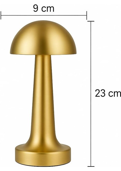 Gold Şarjlı Dokunmatik Masa Lambası - LED Işıklı, 3 Renk Seçeneği, Taşınabilir ve USB Şarjlı, Şık ve Kompakt Tasarım, Yatak Odası, Çalışma Masası, Kafe ve Restoran Kullanımı Için fiyatları