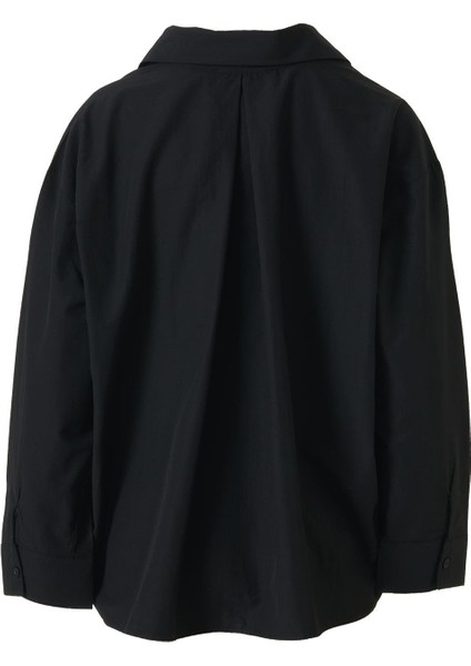 Oversize Poplin Gömlek Siyah fiyatları