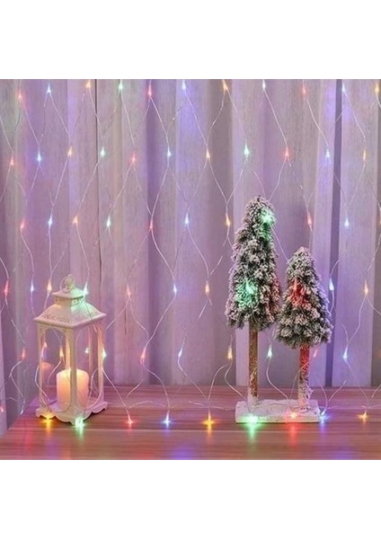 Buffer® 1x2 Metre Dekoratif File Ağ Perde 192 LED 8 Animasyonlu Farklı Işık Modu Rgb Fişli fırsatları