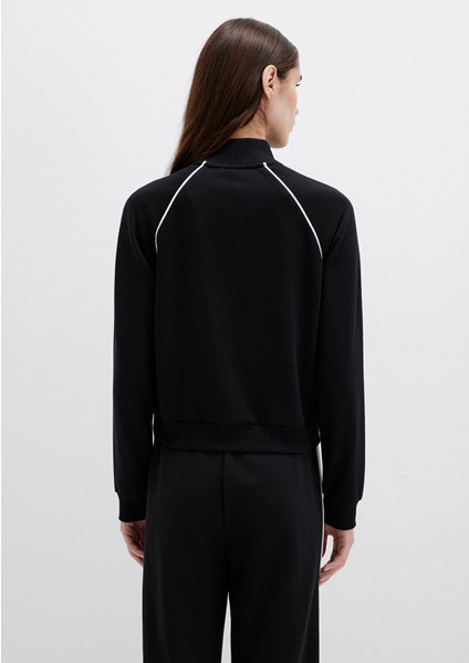 Biye Detaylı Fermuarlı Siyah Sweatshirt 1S10365-900 indirimleri